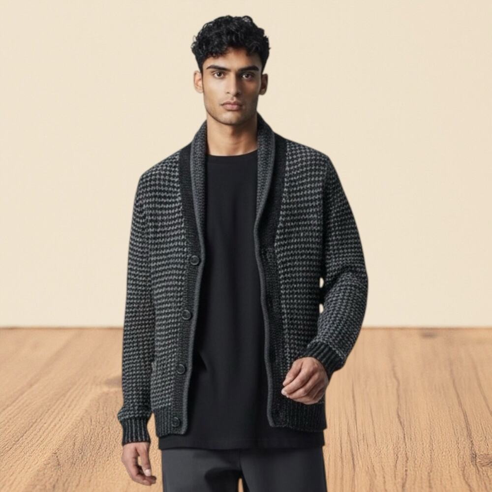 Rag & Bone Neiman Marcus X Target Cardigan Sweater Sz S Men Black & Gray Pockets